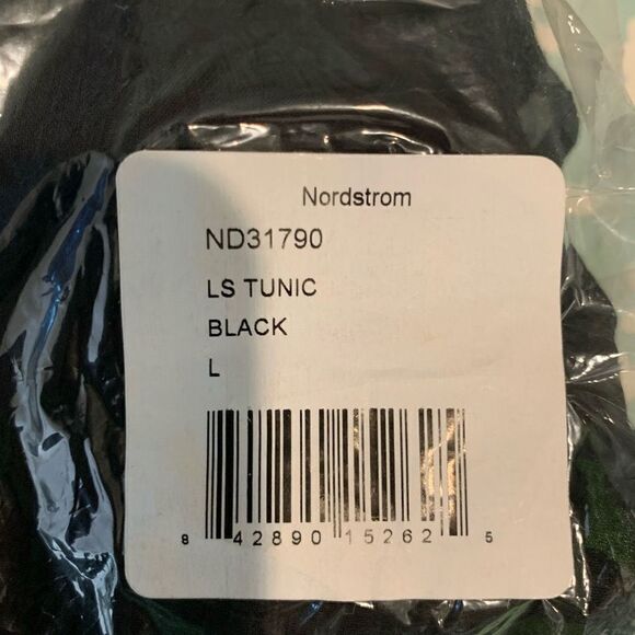 Urban Outfitters Lumière Black Swiss Dot Dolman Long Sleeve Mini Dress Size L - Picture 15 of 15